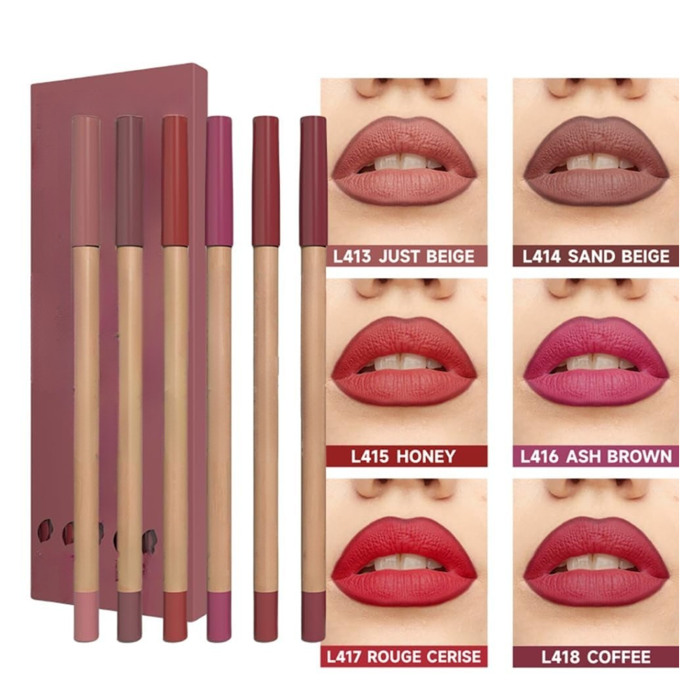 Velvet Nude Lip Liner Set – Waterproof Matte Lip Pencil