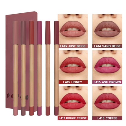 Velvet Nude Lip Liner Set – Waterproof Matte Lip Pencil