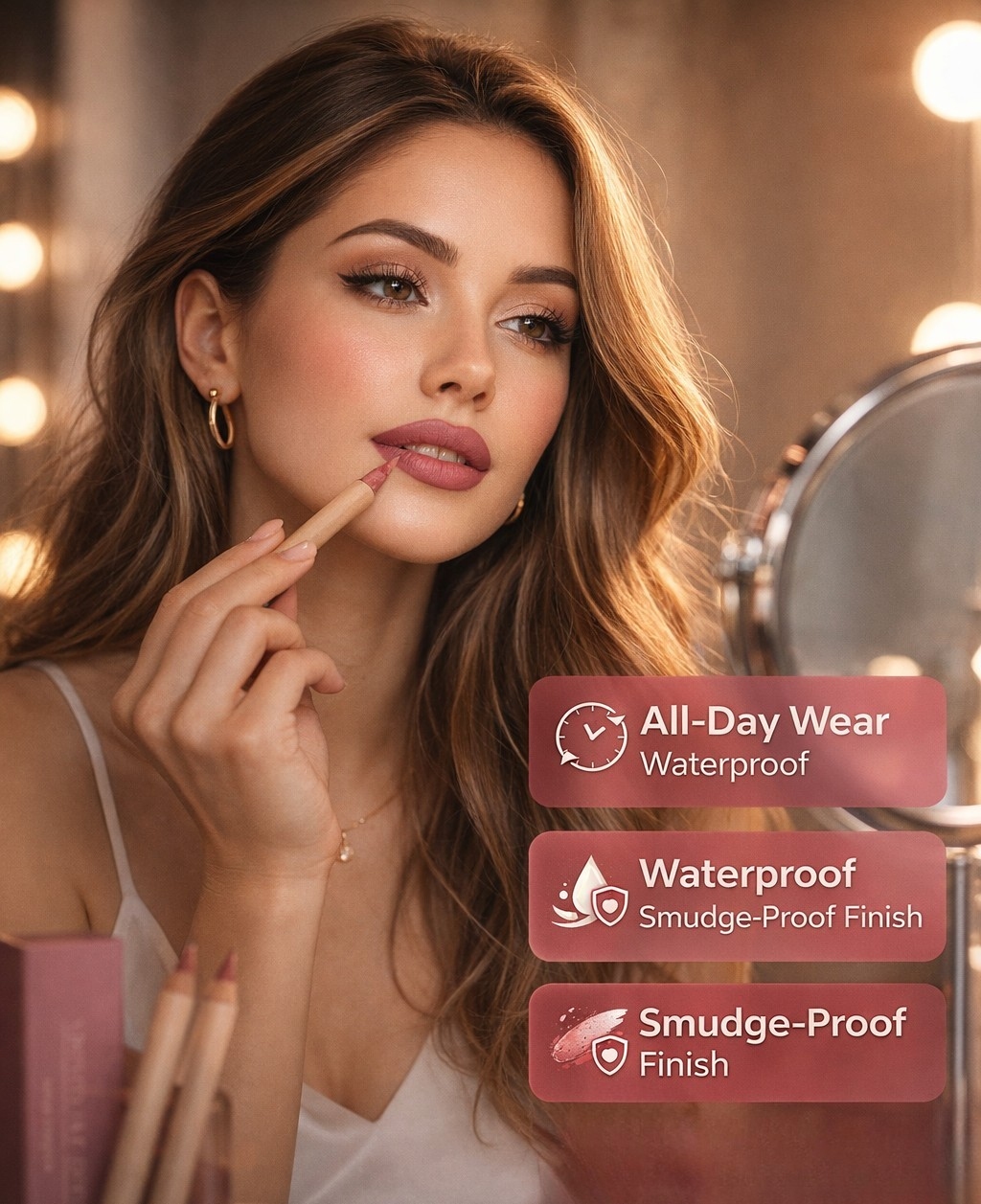 Velvet Nude Lip Liner Set – Waterproof Matte Lip Pencil